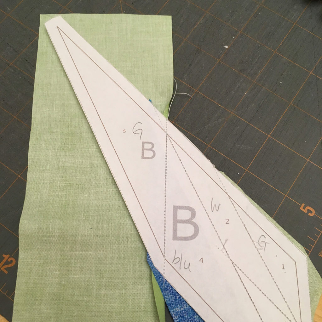 how to measure fabric foundation paper piece quilt